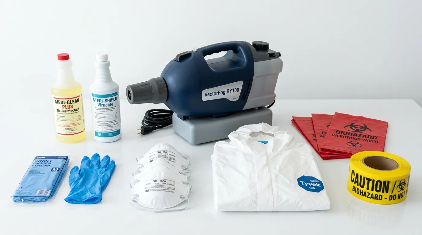 Professional biohazard remediation crew working in Westwood Lake